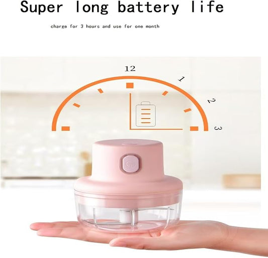 Mini Food Chopper Portable USB Rechargeable